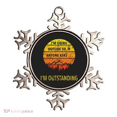 Funny Outdoor Dad Joke Pun Im Outstanding Ornament