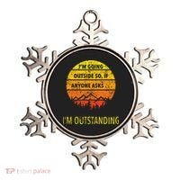 Funny Outdoor Dad Joke Pun Im Outstanding Ornament thumb 0