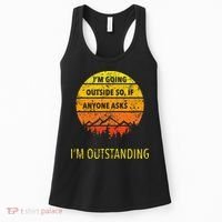 Funny Outdoor Dad Joke Pun Im Outstanding Women's Tank Top thumb 0