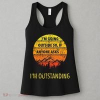Funny Outdoor Dad Joke Pun Im Outstanding Women's Tank Top thumb 3