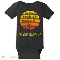 Funny Outdoor Dad Joke Pun Im Outstanding Baby Bodysuit thumb 0