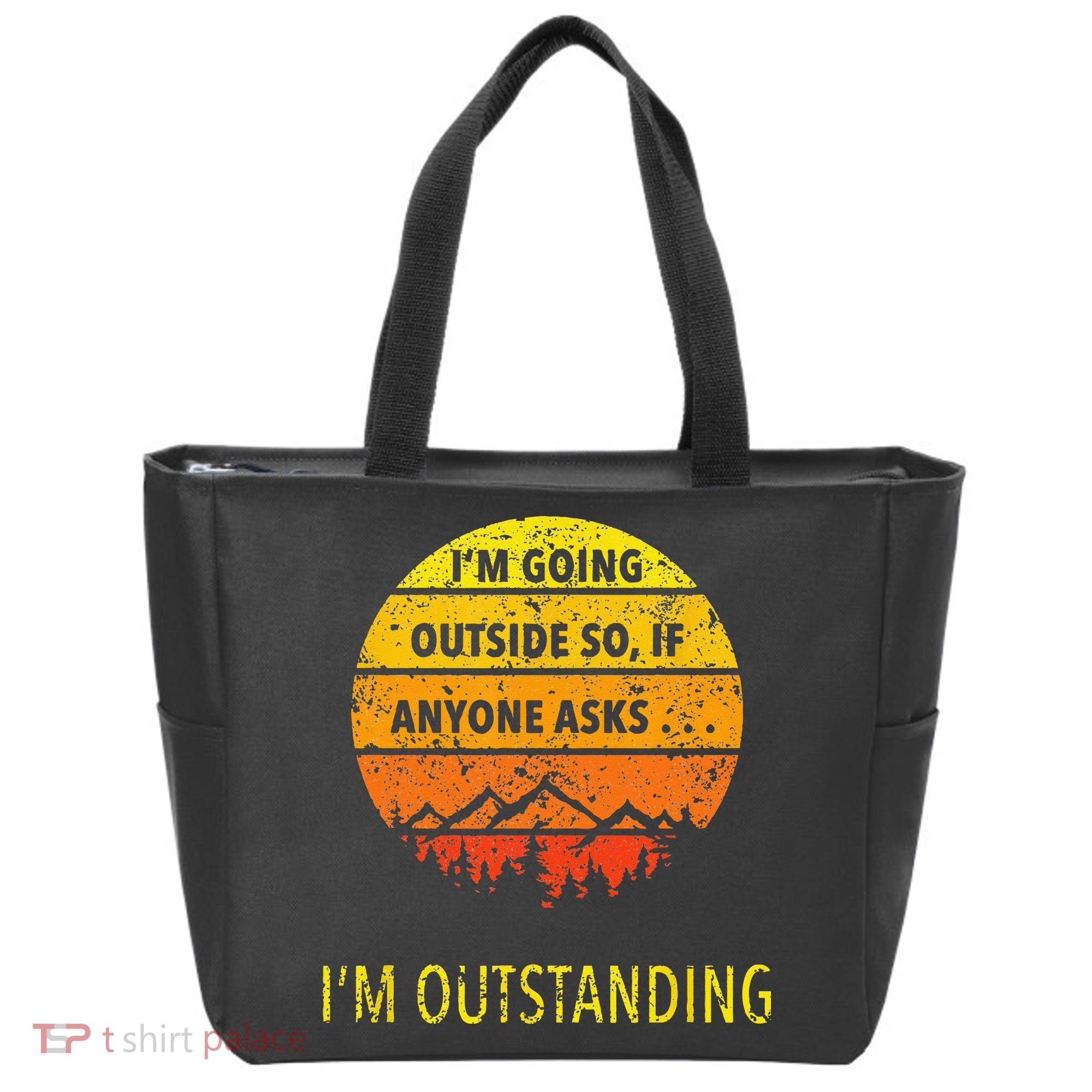 Funny Outdoor Dad Joke Pun Im Outstanding Tote Bag