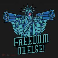 Freedom Or Else Statue Of Liberty Dual Guns Women's Hoodie thumb 2