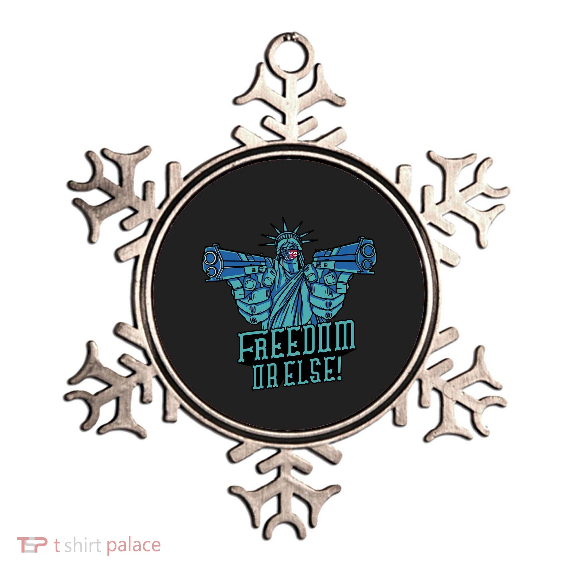 Freedom Or Else Statue Of Liberty Dual Guns Ornament