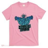 Freedom Or Else Statue Of Liberty Dual Guns T-Shirt thumb 0
