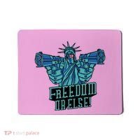 Freedom Or Else Statue Of Liberty Dual Guns Mousepad thumb 0