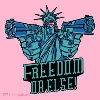 Freedom Or Else Statue Of Liberty Dual Guns Baby Bodysuit thumb 2