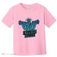 Freedom Or Else Statue Of Liberty Dual Guns Toddler T-Shirt thumb 0