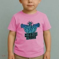 Freedom Or Else Statue Of Liberty Dual Guns Toddler T-Shirt thumb 2