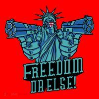 Freedom Or Else Statue Of Liberty Dual Guns Santa Hat thumb 1
