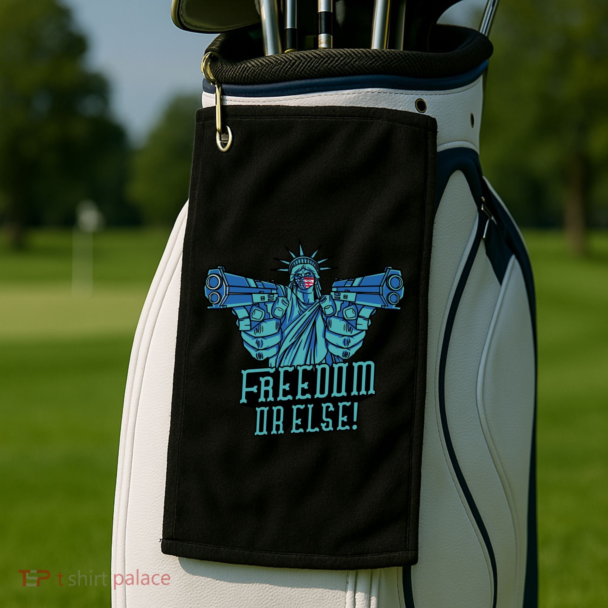 Freedom Or Else Statue Of Liberty Golf Towel