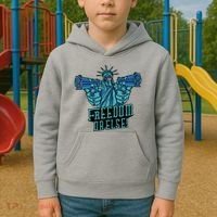 Freedom Or Else Statue Of Liberty Kids Hoodie thumb 2