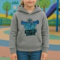Freedom Or Else Statue Of Liberty Kids Hoodie thumb 3