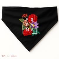 Flowers Of EspañA Spain Word Art Spanish Pride USA-Made Doggie Bandana thumb 0