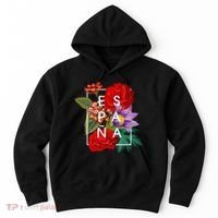 Flowers Of EspañA Spain Word Art Spanish Pride Hoodie thumb 0