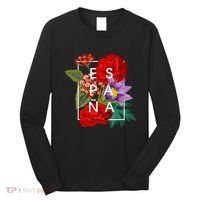Flowers Of EspañA Spain Word Art Spanish Pride Long Sleeve Shirt thumb 0