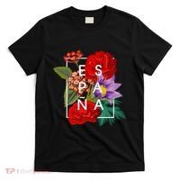 Flowers Of EspañA Spain Word Art Spanish Pride T-Shirt thumb 0