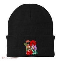 Flowers Of EspañA Spain Word Art Spanish Pride Beanie thumb 0