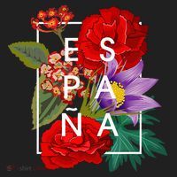 Flowers Of EspañA Spain Word Art Spanish Pride Beanie thumb 2