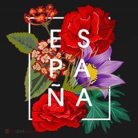 Flowers Of EspañA Spain Word Art Spanish Pride Polo thumb 3