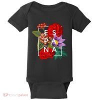 Flowers Of EspañA Spain Word Art Spanish Pride Baby Bodysuit thumb 0