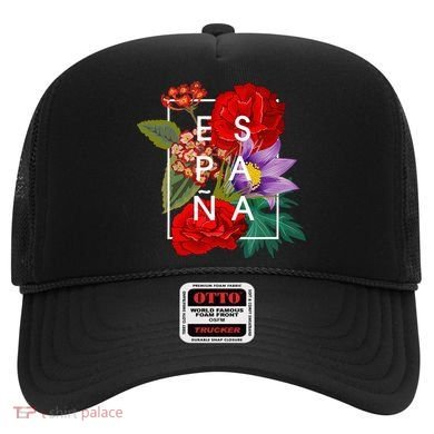 Flowers Of EspañA Spain Word Art Spanish Pride Hat