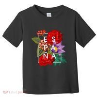 Flowers Of EspañA Spain Word Art Spanish Pride Toddler T-Shirt thumb 0