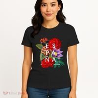 Flowers Of EspañA Spain Word Art Spanish Pride Women's T-Shirt thumb 4