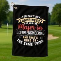 Funny Ocean Engineering Major Studengift Graduation Gift Golf Towel thumb 1