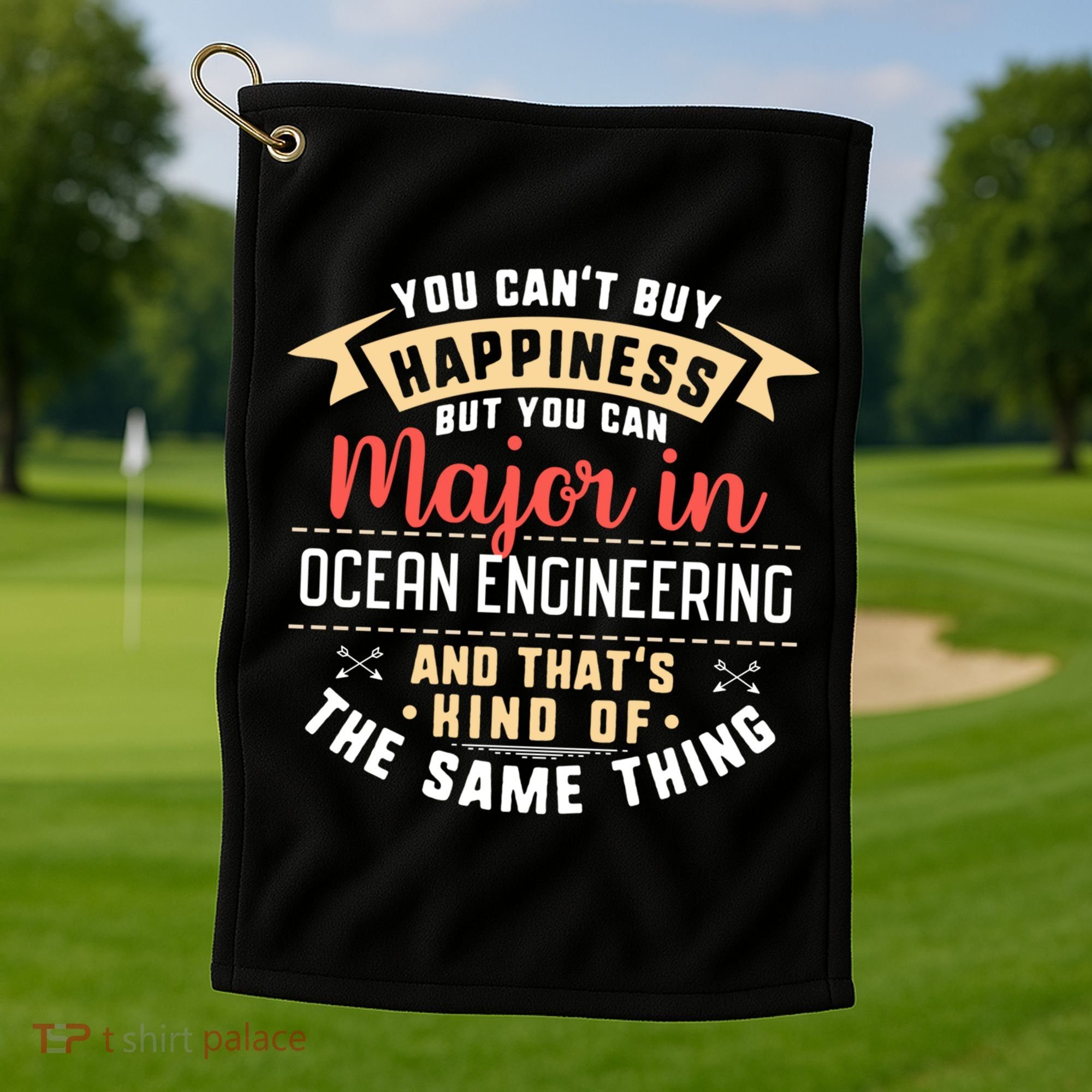 Funny Ocean Engineering Major Studengift Graduation Gift Golf Towel