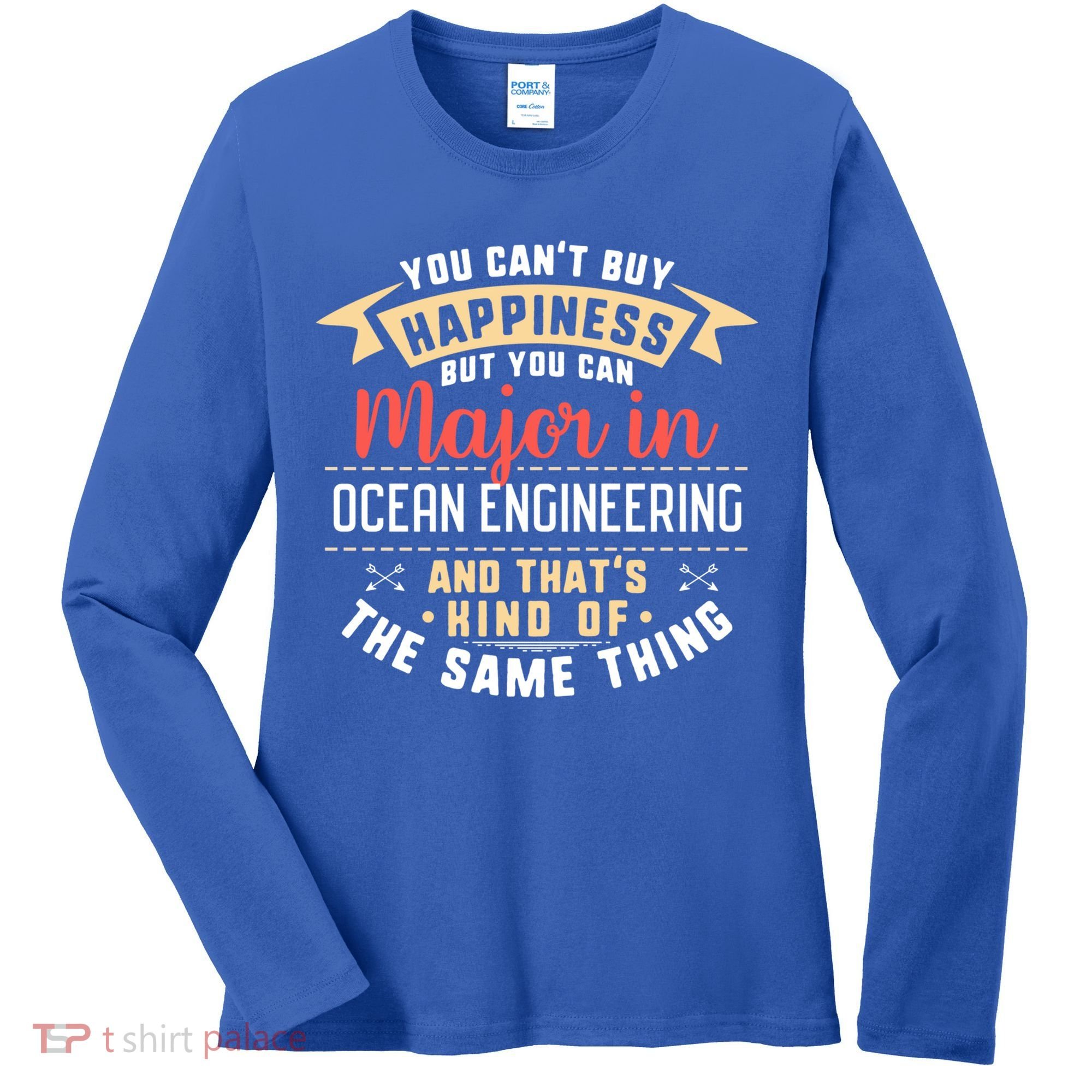 Funny Ocean Engineering Major Studengift Graduation Gift Women's Long Sleeve Shirt