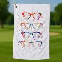 Funny Optometry Eyeglasses Optometrist Optician Doctor Gift Golf Towel thumb 1