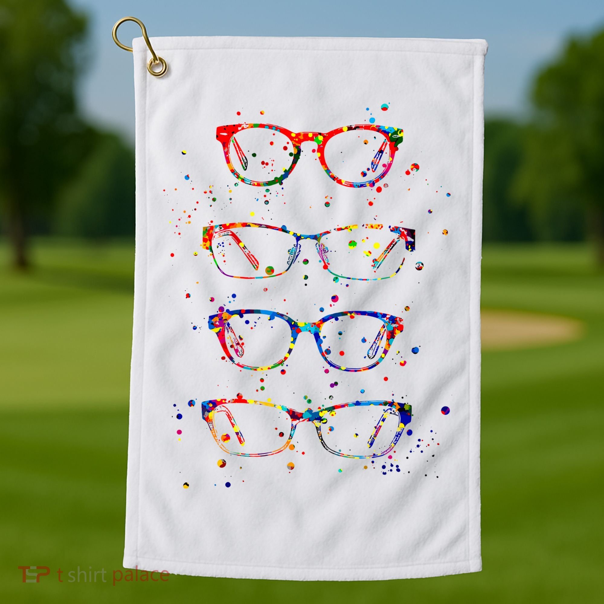 Funny Optometry Eyeglasses Optometrist Optician Doctor Gift Golf Towel