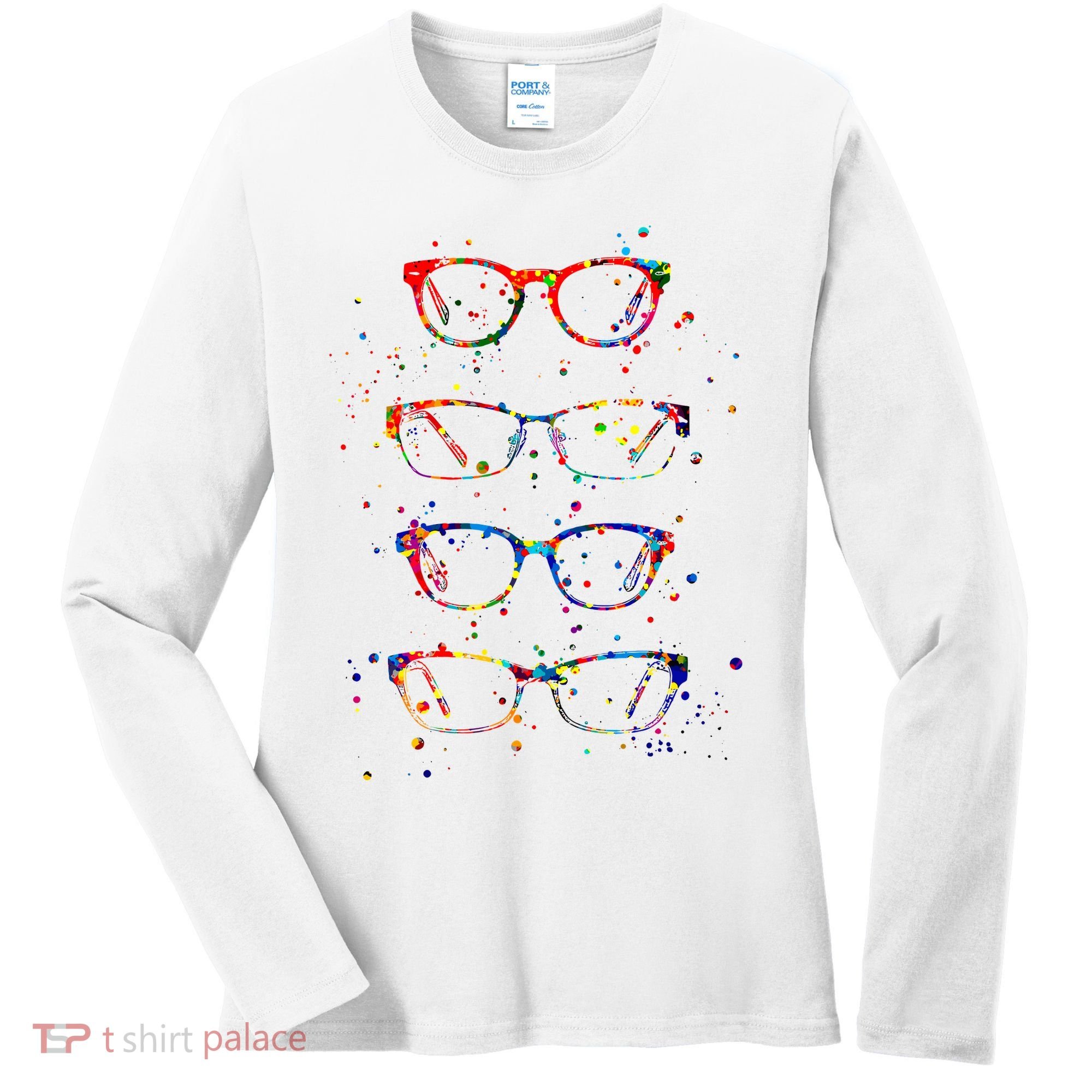 Funny Optometry Eyeglasses Optometrist Optician Doctor Gift Women's Long Sleeve Shirt