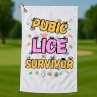 Funny Offensive Embarrassing Inappropriate Golf Towel thumb 1