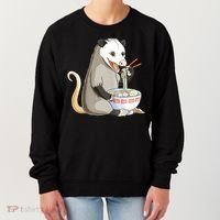 Funny Opossum Eating Ramen Women's Sweatshirt thumb 0