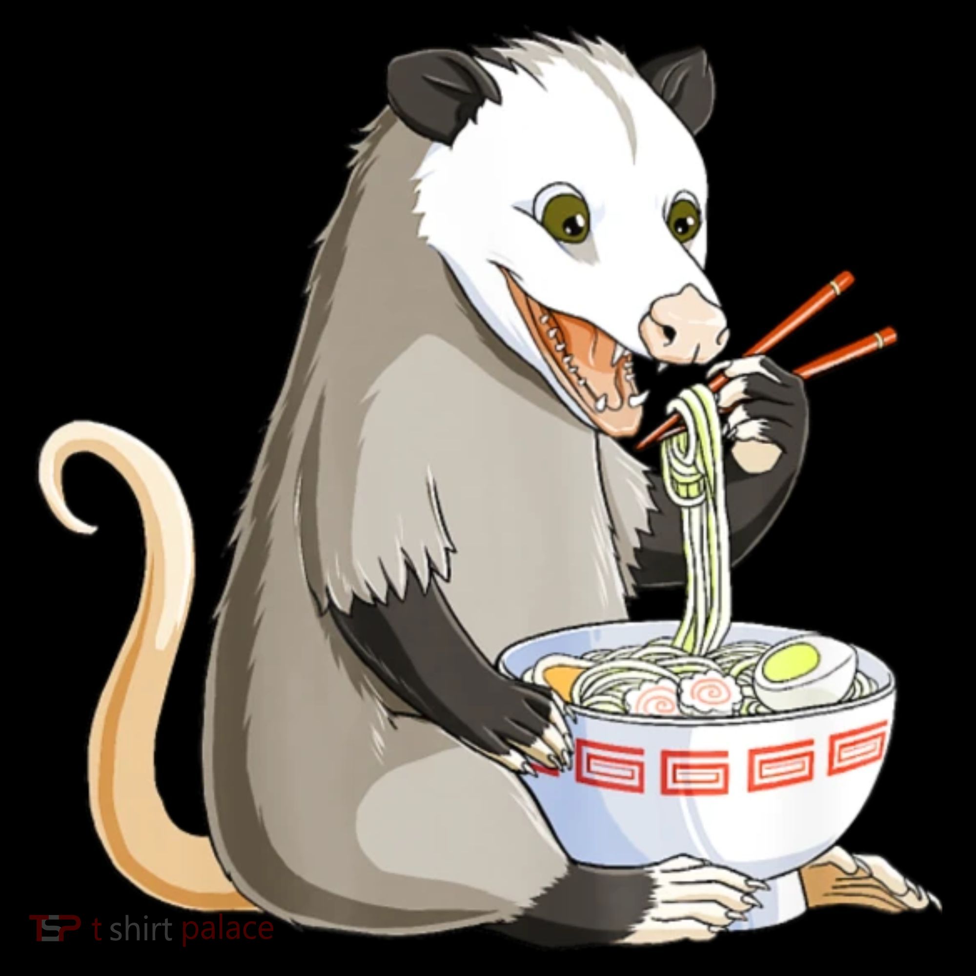 Funny Opossum Eating Ramen Bucket Hat