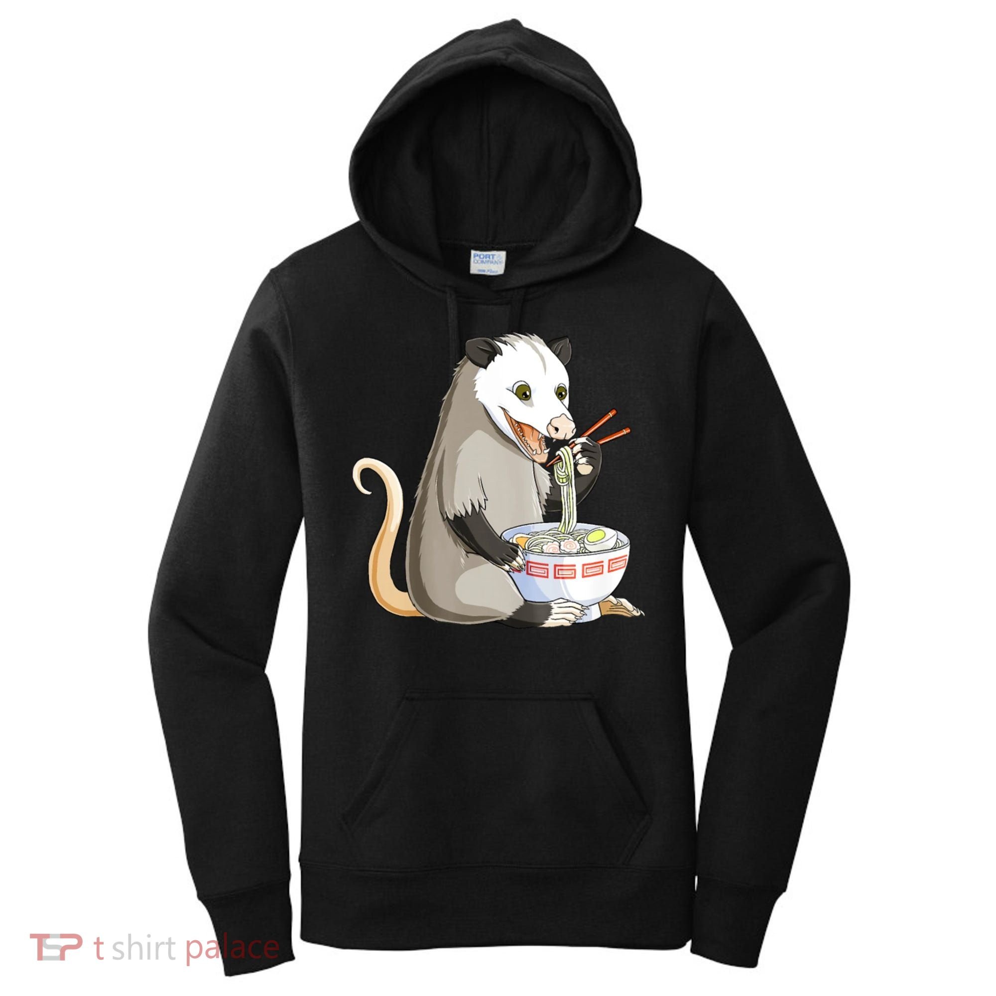 Funny Opossum Eating Ramen Women's Hoodie
