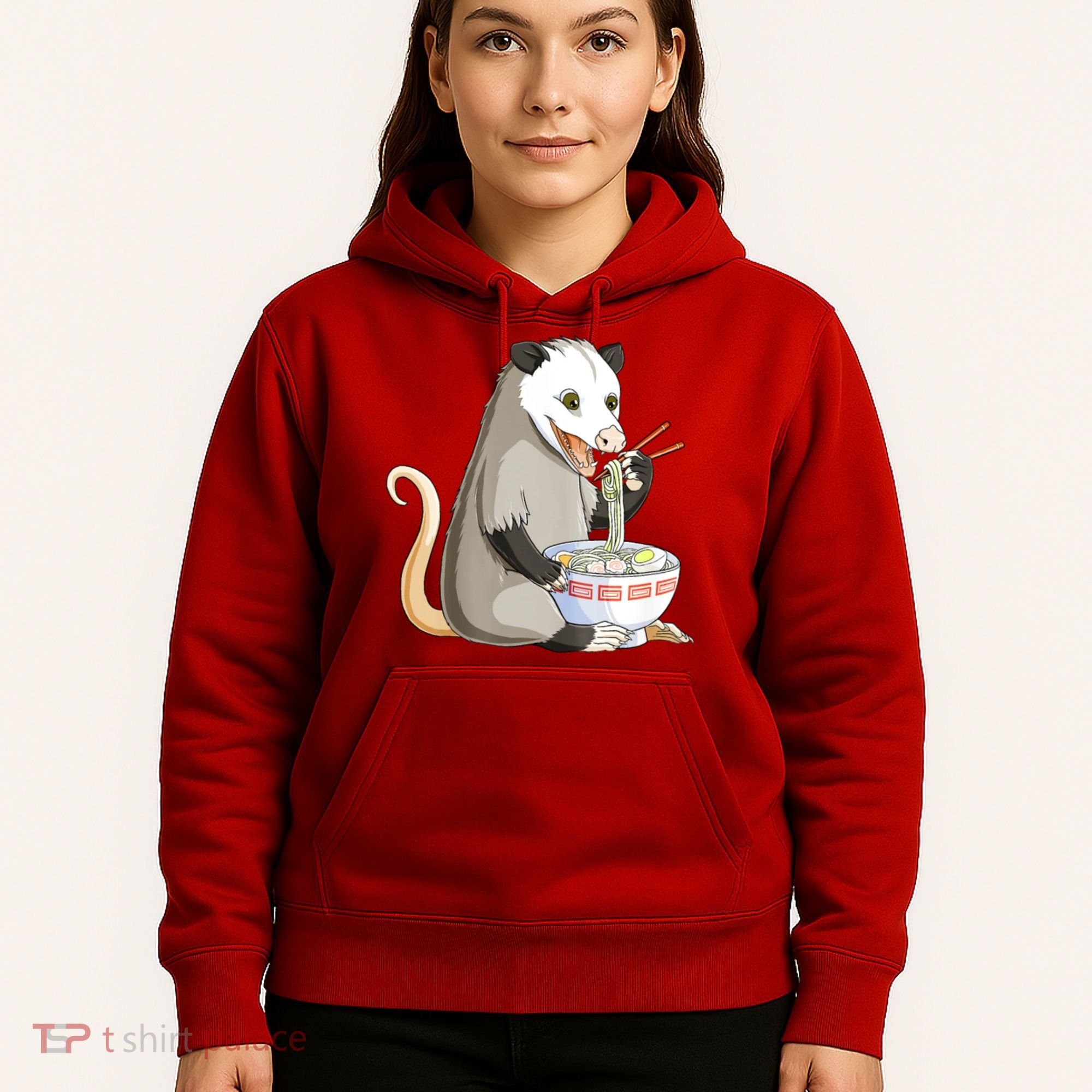 Funny Opossum Eating Ramen Hoodie
