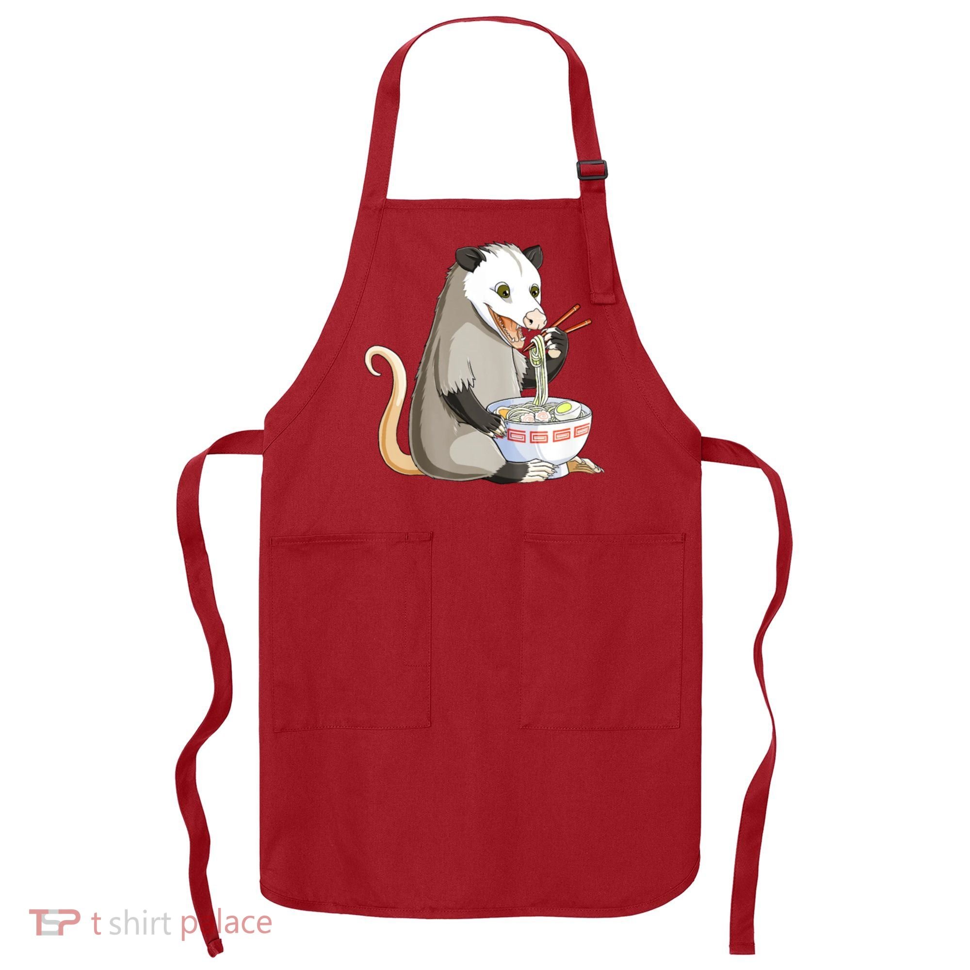 Funny Opossum Eating Ramen Apron