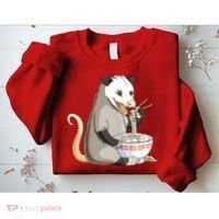 Funny Opossum Eating Ramen Sweatshirt thumb 2