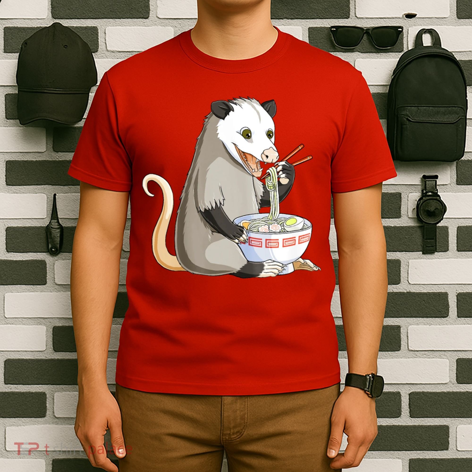 Funny Opossum Eating Ramen T-Shirt