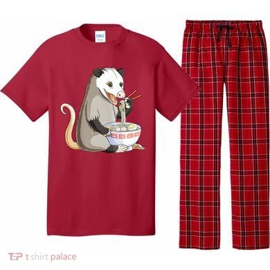 Funny Opossum Eating Ramen Pajama Set