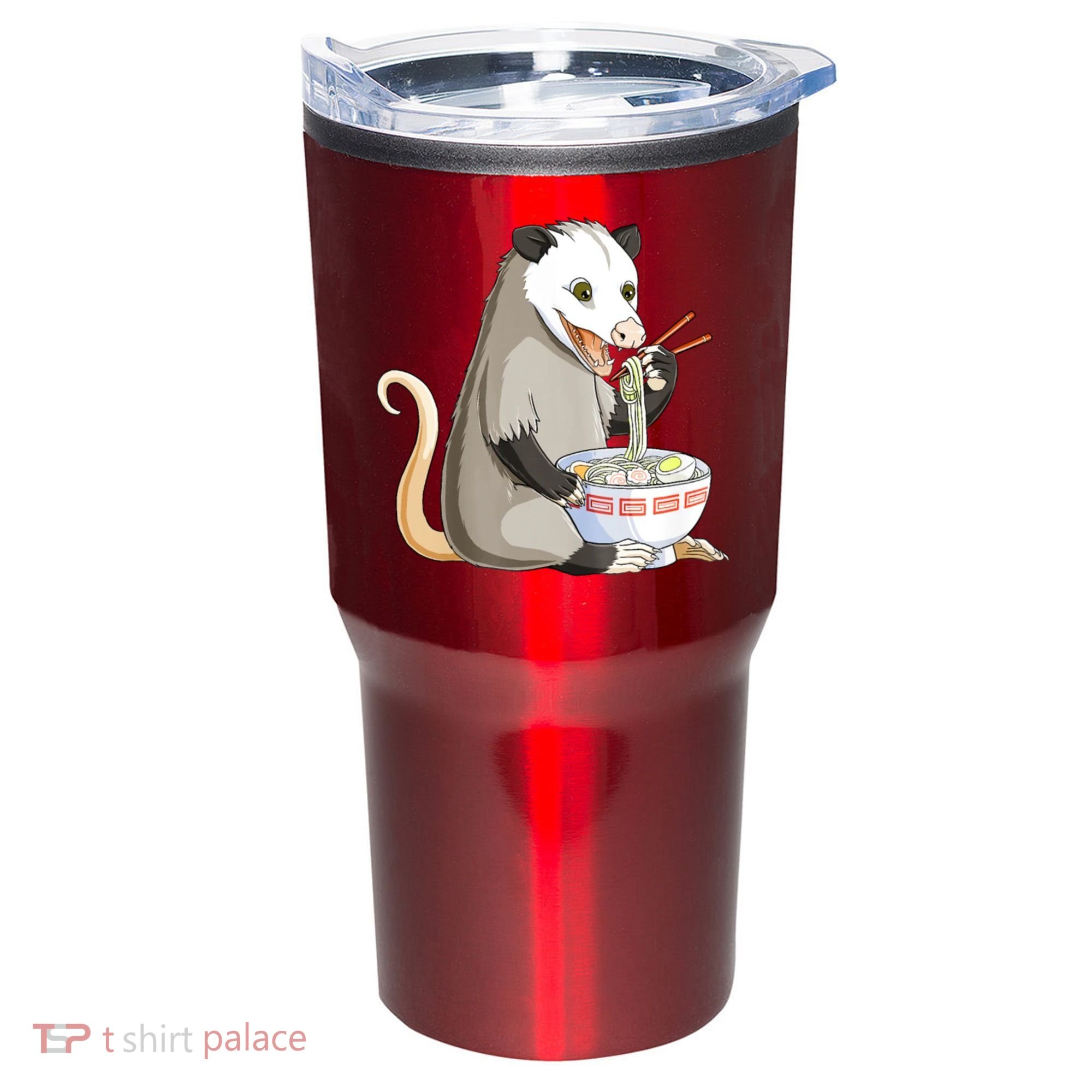 Funny Opossum Eating Ramen Tumbler