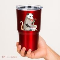 Funny Opossum Eating Ramen Tumbler thumb 2