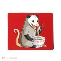 Funny Opossum Eating Ramen Mousepad thumb 0