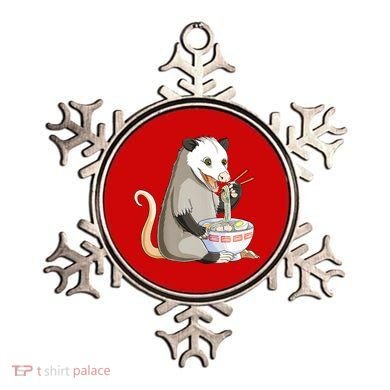 Funny Opossum Eating Ramen Ornament
