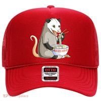 Funny Opossum Eating Ramen Hat thumb 0