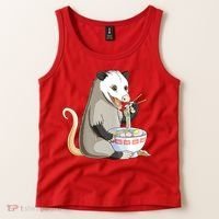 Funny Opossum Eating Ramen Tank Top thumb 2
