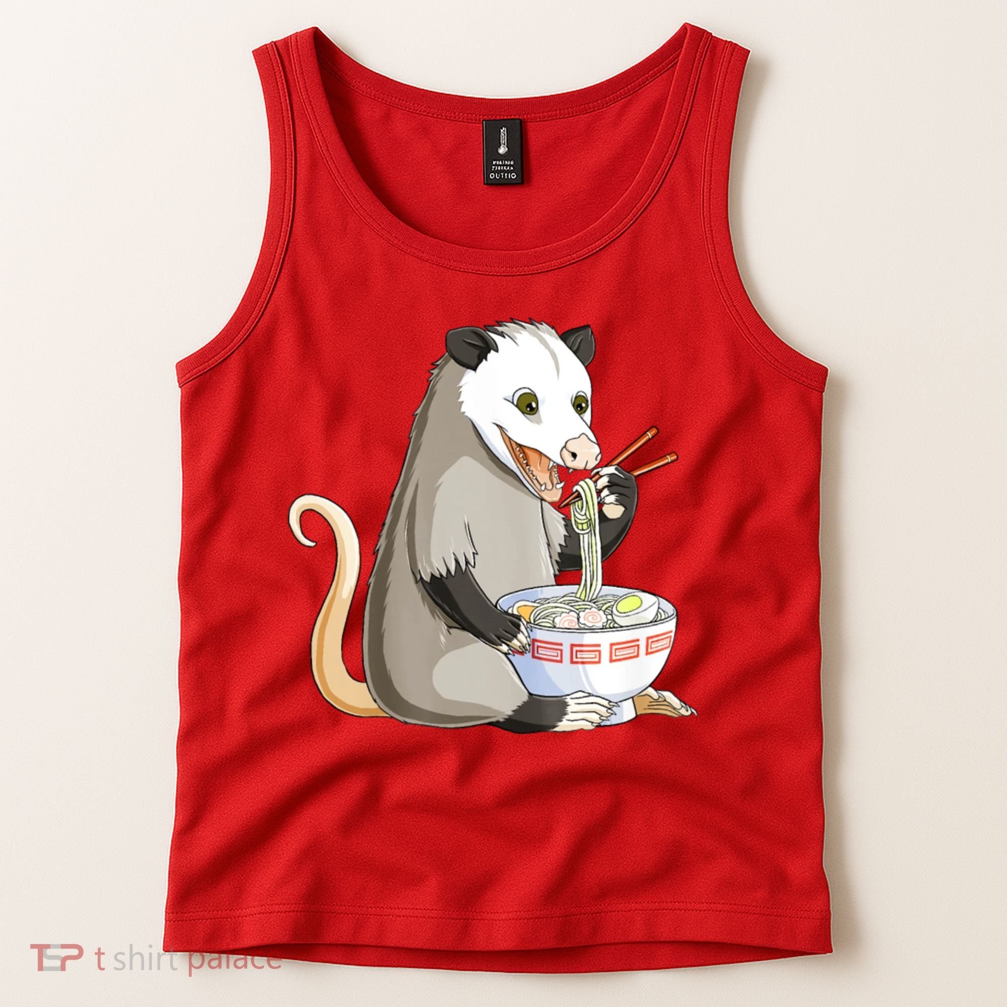 Funny Opossum Eating Ramen Tank Top